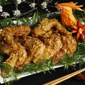Cánh gà chiên bơ