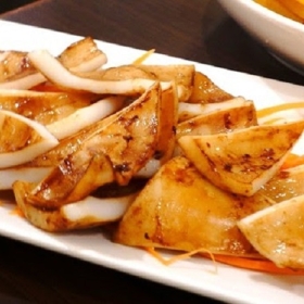 Mực lá chiên mắm