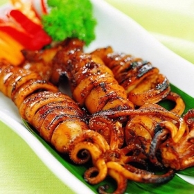 Mực ống chiên mắm