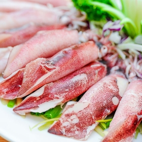 Mực trứng hấp hành gừng