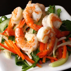 Tôm đất gỏi thái